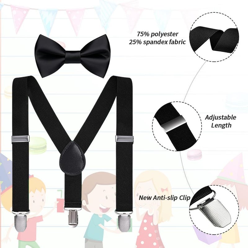 Vexadrix Kids Suspenders & Bowtie Set for Boys Girls 6M-6Y | Birthday Wedding Formal Accessories - Image 3